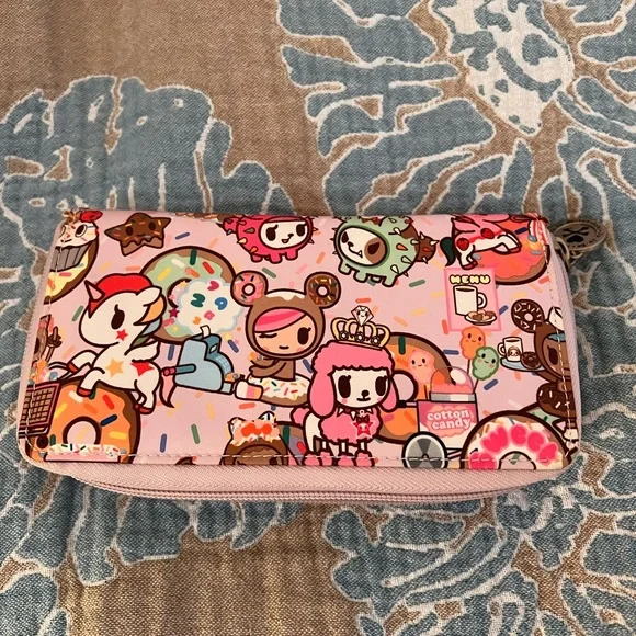 Tokidoki X Ju-Ju-Be Donutella Sweet Shop Wallet Jujube Pink Bakery Unicorn - Picture 2 of 10
